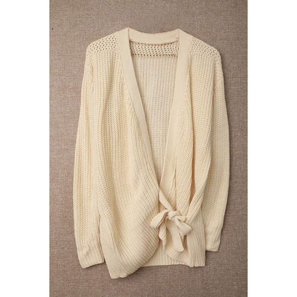 Wrap V Neck Sweater With Side Tie - Picture 7 of 11